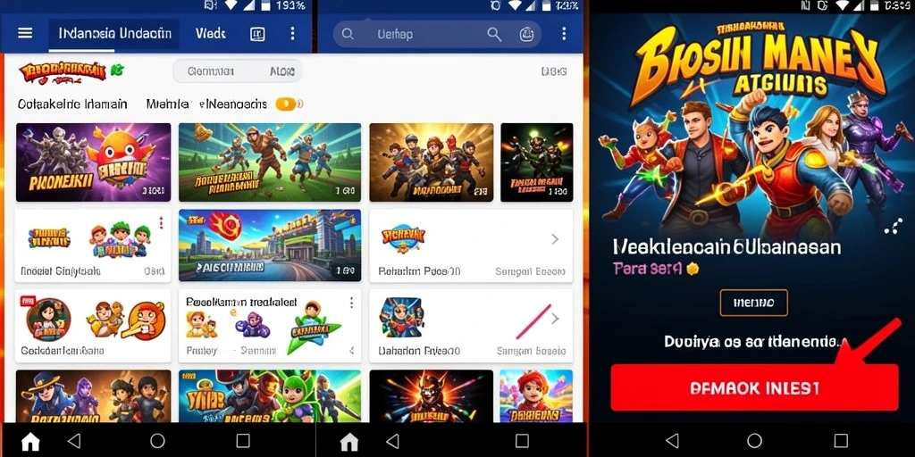 Tampilan utama aplikasi 9ZKGAMES yang menarik.