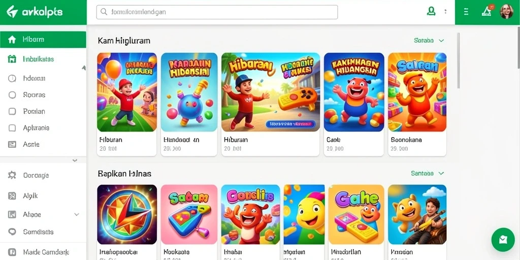 Tampilan awal aplikasi RP777 yang menarik.