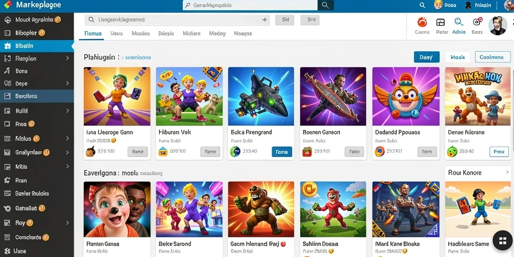 Screenshot menampilkan antarmuka utama permainan yang menarik.